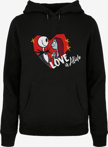 ABSOLUTE CULT Sweatshirt 'The Nightmare Before Christmas - Love is Alive' in Zwart: voorkant