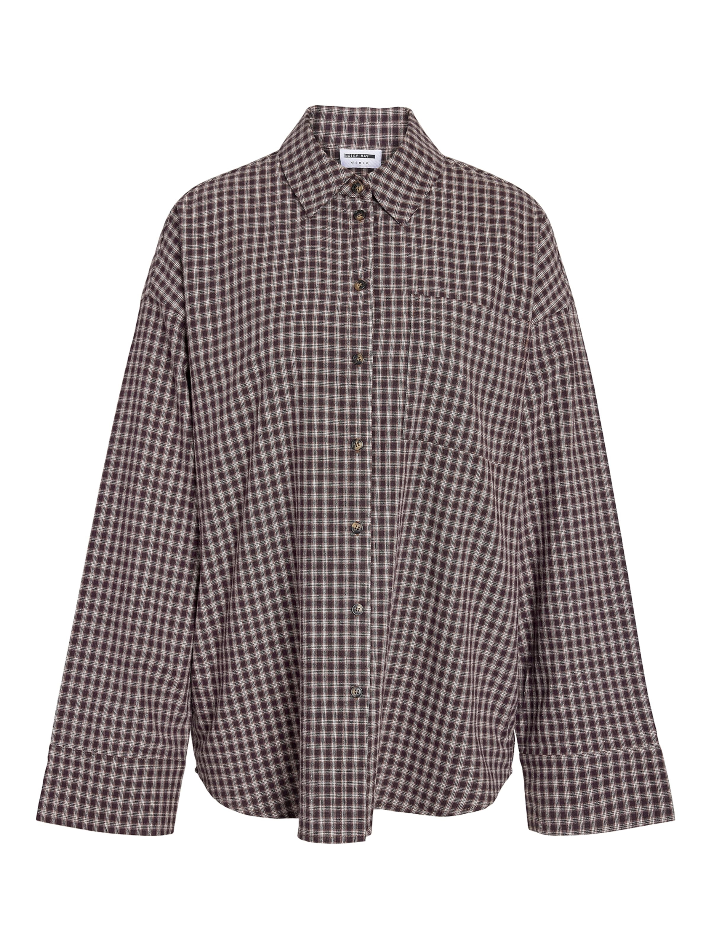 Noisy may Blouse 'NMHailey' in XS in Dark brown / White, Item view