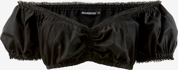 STOCKERPOINT Trachtenbluse 'Georgette' in Schwarz: Vorderseite