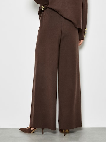 Wide Leg Pantalon Apricot en marron