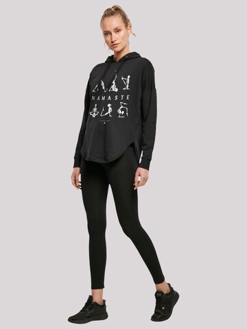 F4NT4STIC Sweatshirt 'Namaste Yoga Skelett Halloween' in Schwarz