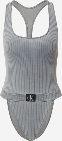 Calvin Klein Swimwear Korzet Jednodielne plavky - Sivá: predná strana