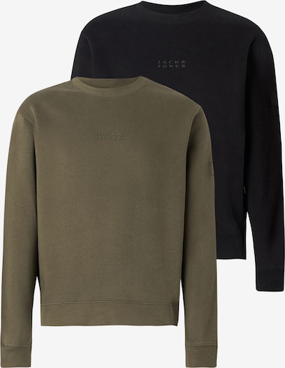 JACK & JONES Collegepaita 'JCOPOINT' värissä khaki / musta, Tuotenäkymä