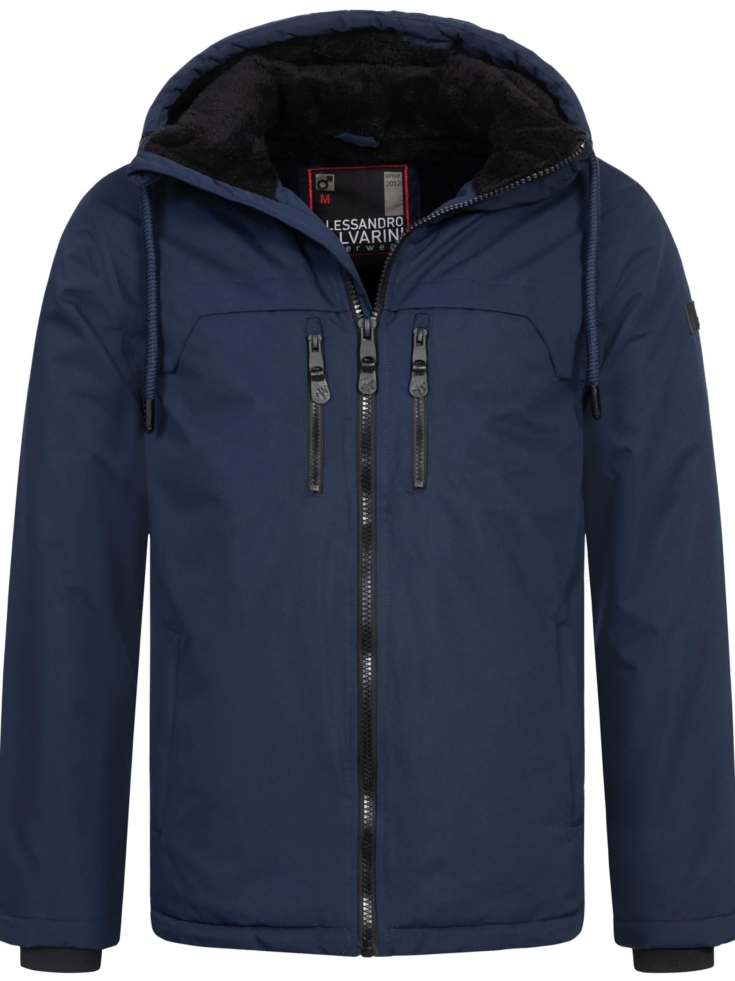Alessandro Salvarini Winterjacke in Blau: Vorderseite