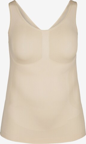 Zizzi Shapingtop in Beige: voorkant