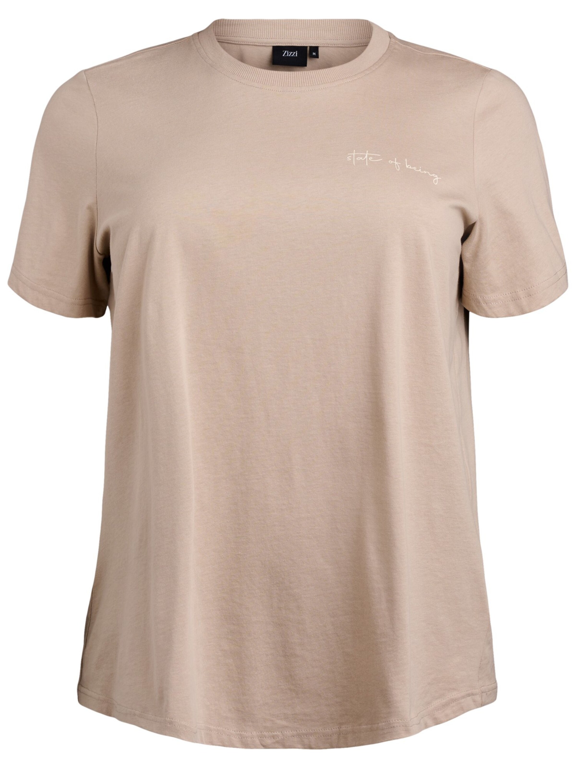 Zizzi Shirt 'CHARLIN' in Brown: front