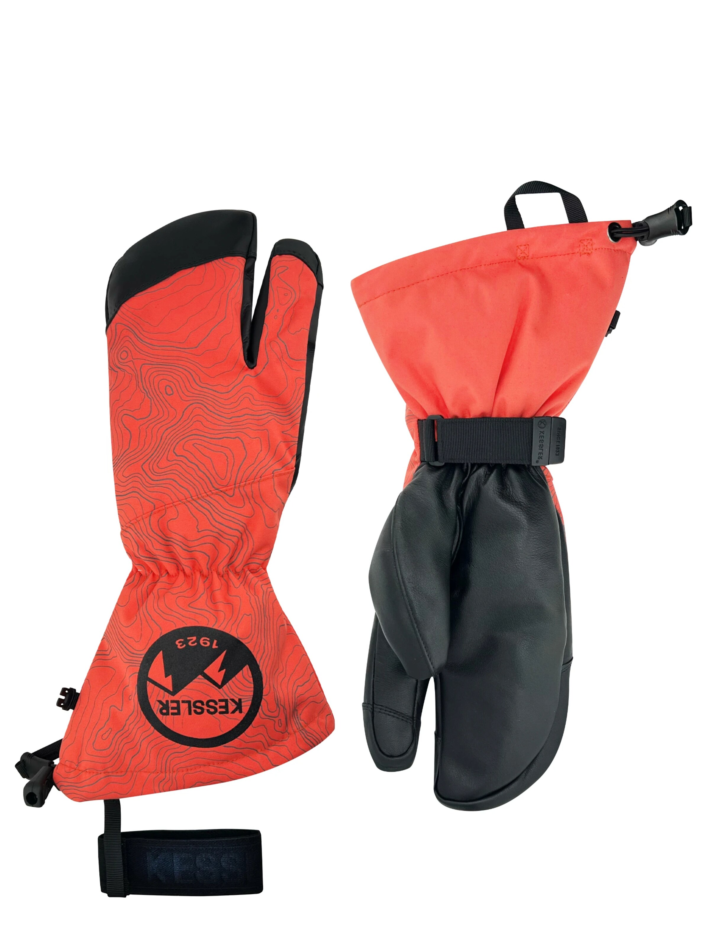 KESSLER Full Finger Gloves in Red: front
