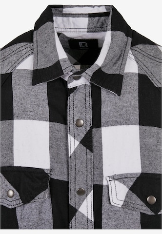 Brandit Regular fit Button Up Shirt in Black