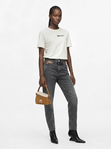 KARL LAGERFELD JEANS Тениска в бежово