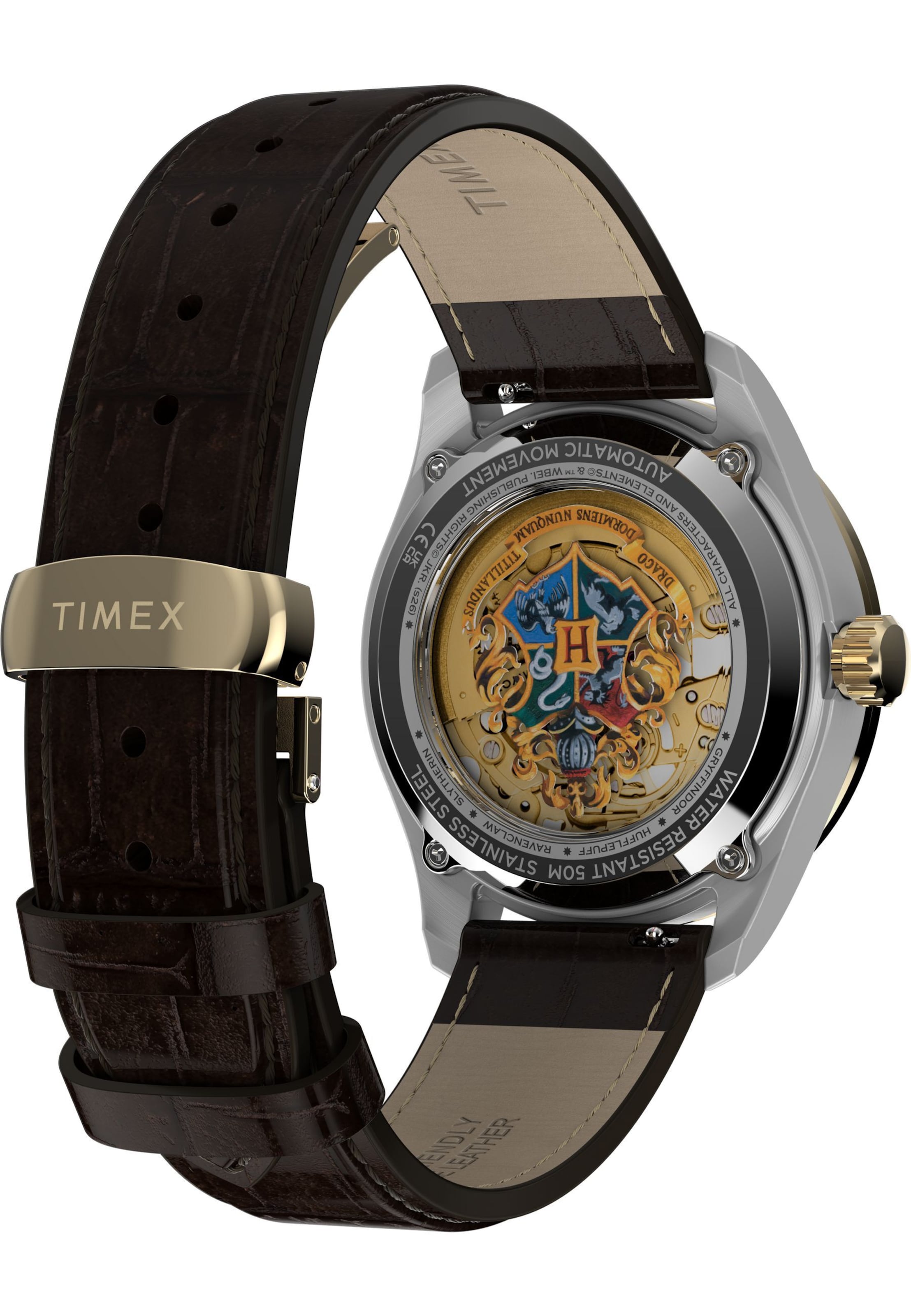 Orologio analogico 'Timex x Harry Potter Waterbury Skeleton Automatic' di TIMEX in marrone