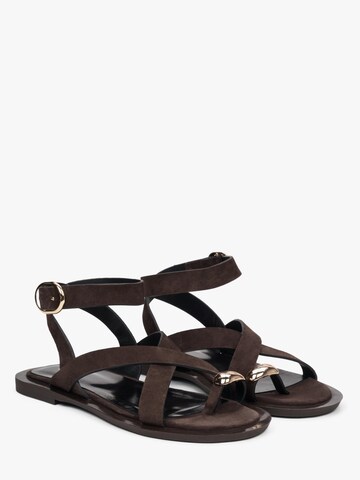Estro - Sandalias con hebilla '11-10-80' en marrón