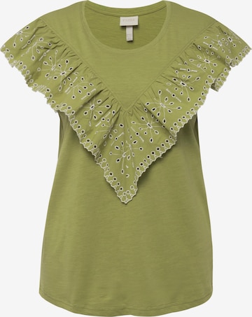 T-shirt Ulla Popken en vert : devant