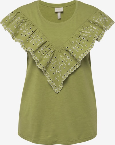 Ulla Popken T-shirt en olive, Vue avec produit