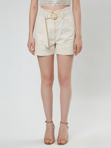 Influencer Flared Shorts 'Safari' in Beige: predná strana