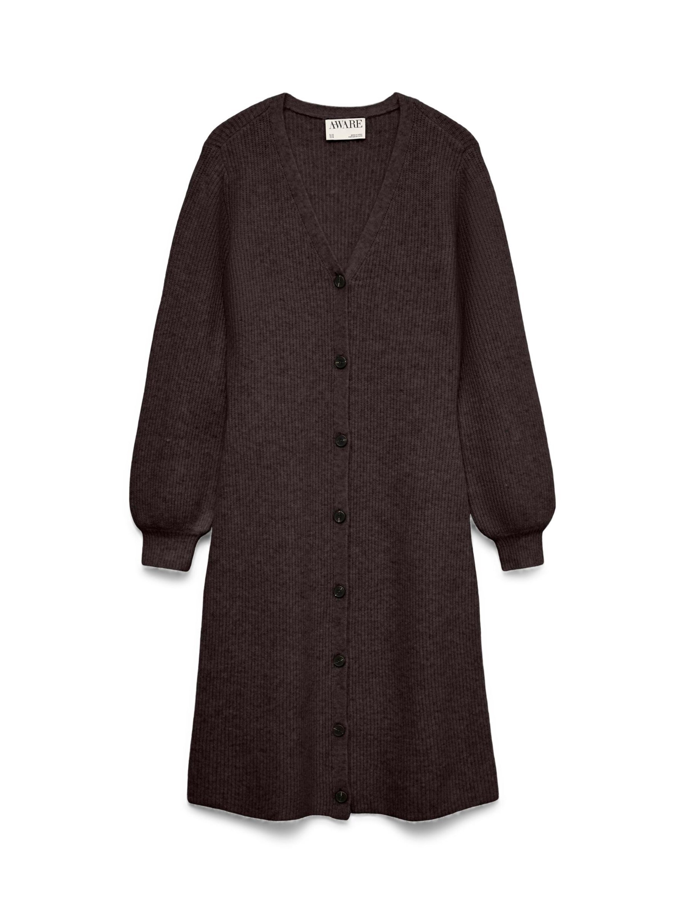 Robes en maille 'AWEVE' VERO MODA en marron : devant