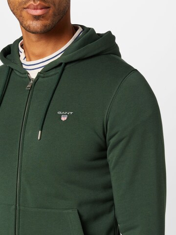 GANT Regular fit Sweatvest in Groen