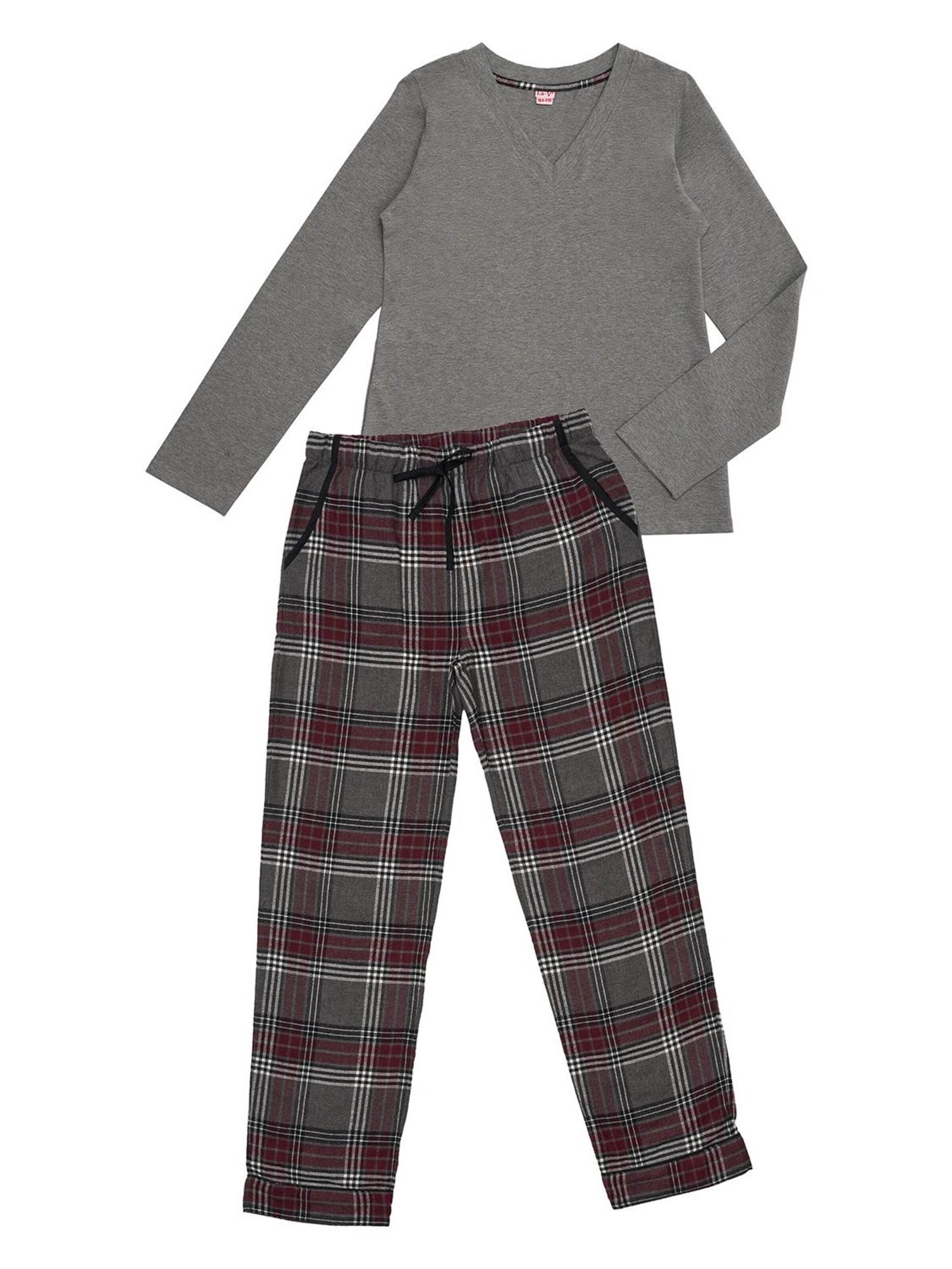 La V Pajamas in Grey