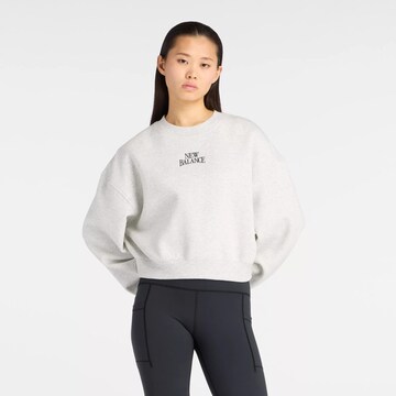 new balance Sweatshirt 'Trackside' in Grey: front