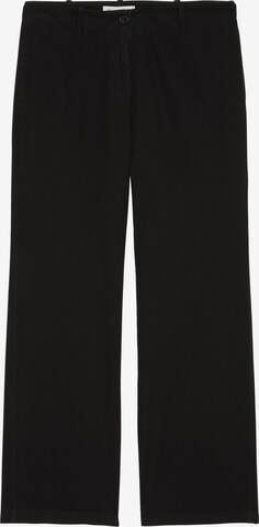 Marc O'Polo Wide leg Chino in Zwart: voorkant