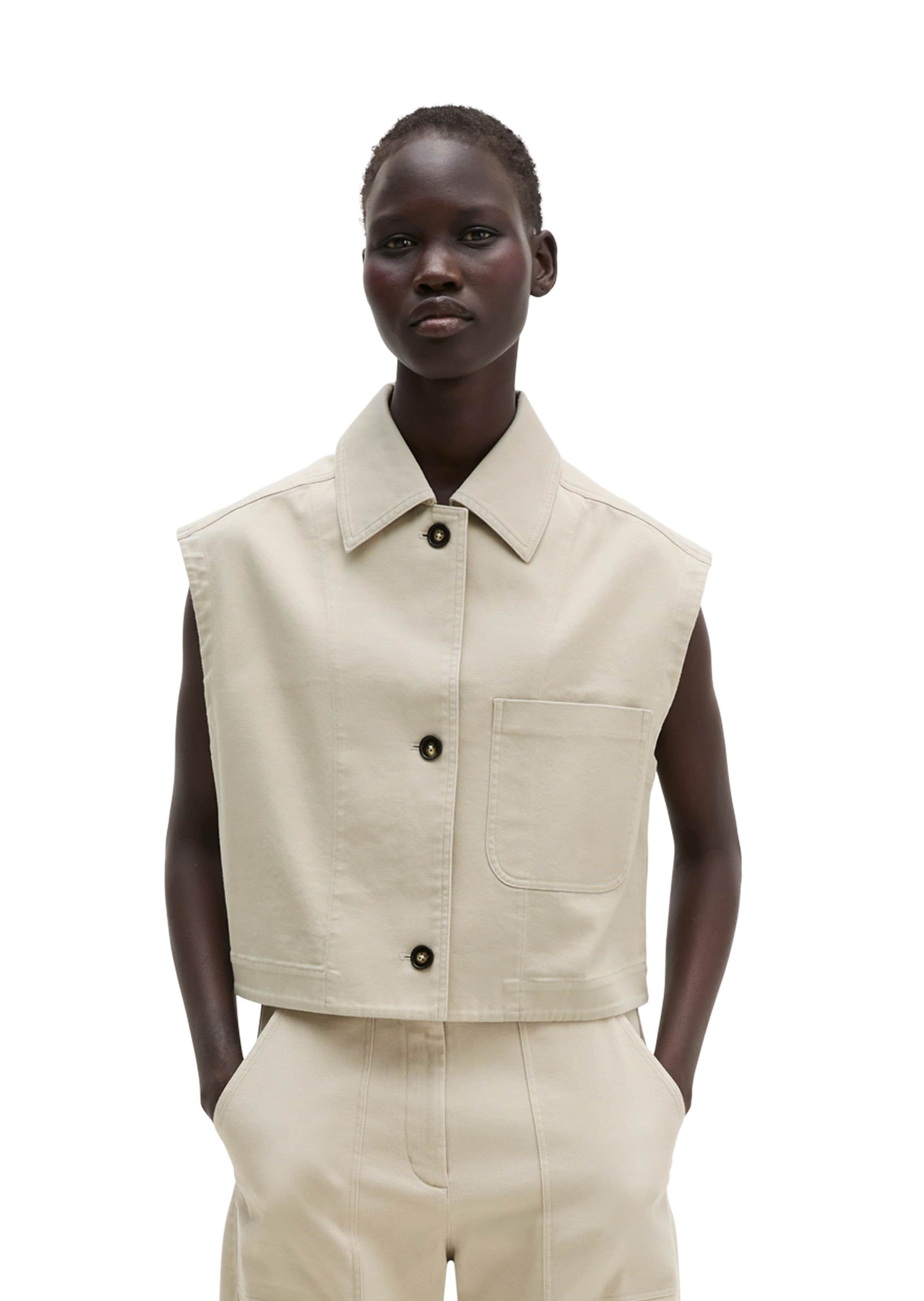 Marc O'Polo Vest in Beige: front