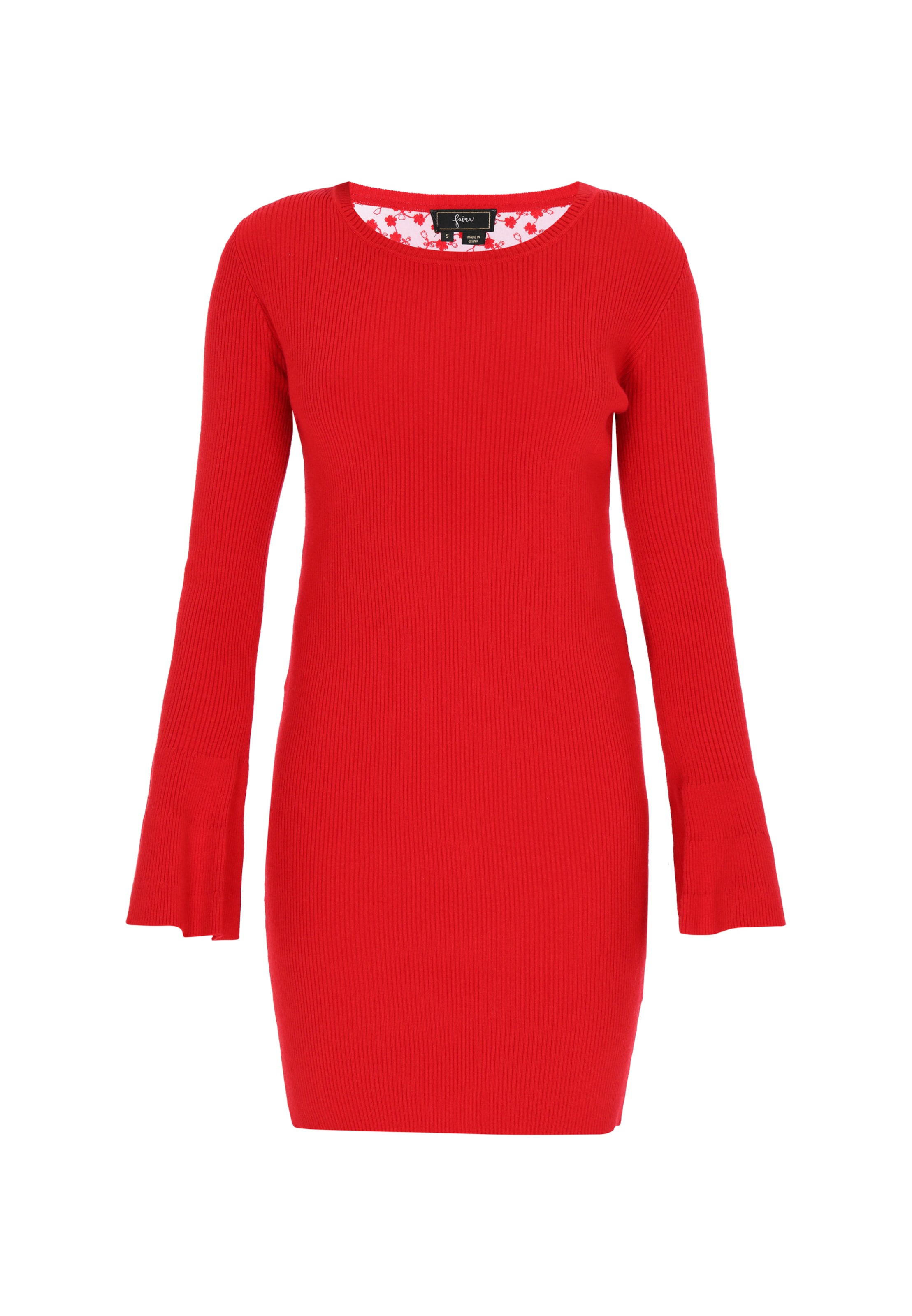 Robes en maille faina en rouge : devant