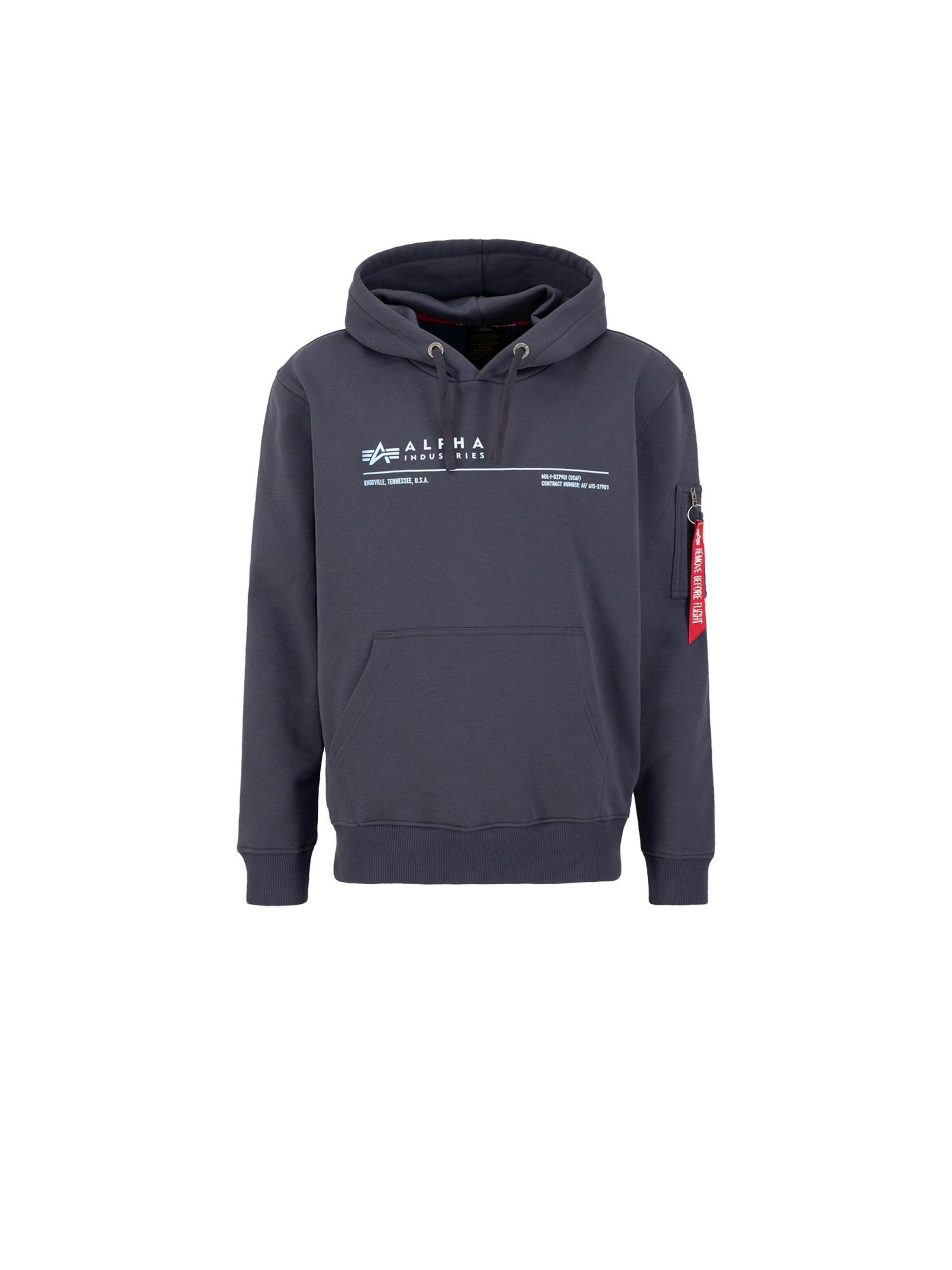 ALPHA INDUSTRIES Sweatshirt 'Al Reflective' in Grey: front