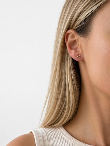 MUSE of my own Ohrringe 'Heart Studs'‌‌‌‌‌‌ in Beige