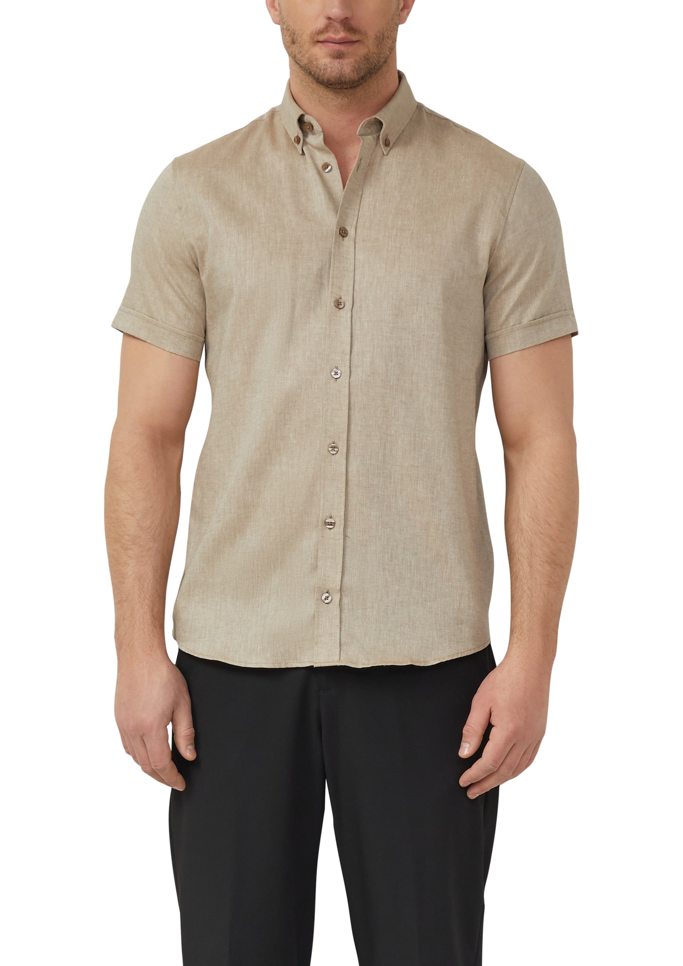 s.Oliver Regular Fit Hemd in Braun