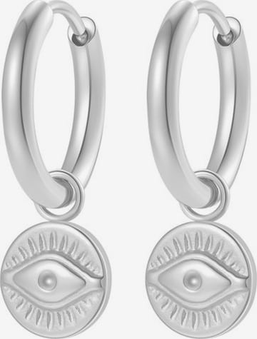Hey Happiness Oorbellen 'Lucky Gaze' in Zilver: voorkant