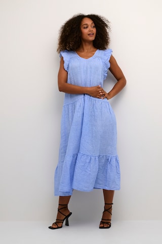 Cream Summer Dress 'Nina' in Blue: front