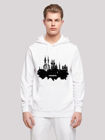 F4NT4STIC Sweatshirt 'Cities Collection - Munich skyline' in Weiß: predná strana