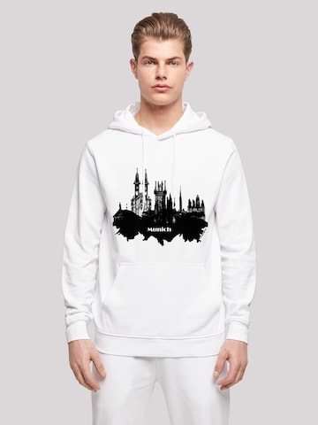 F4NT4STIC Sweatshirt 'Cities Collection - Munich skyline' in White: front