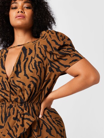 Nasty Gal Plus Dress 'Easy' in Brown