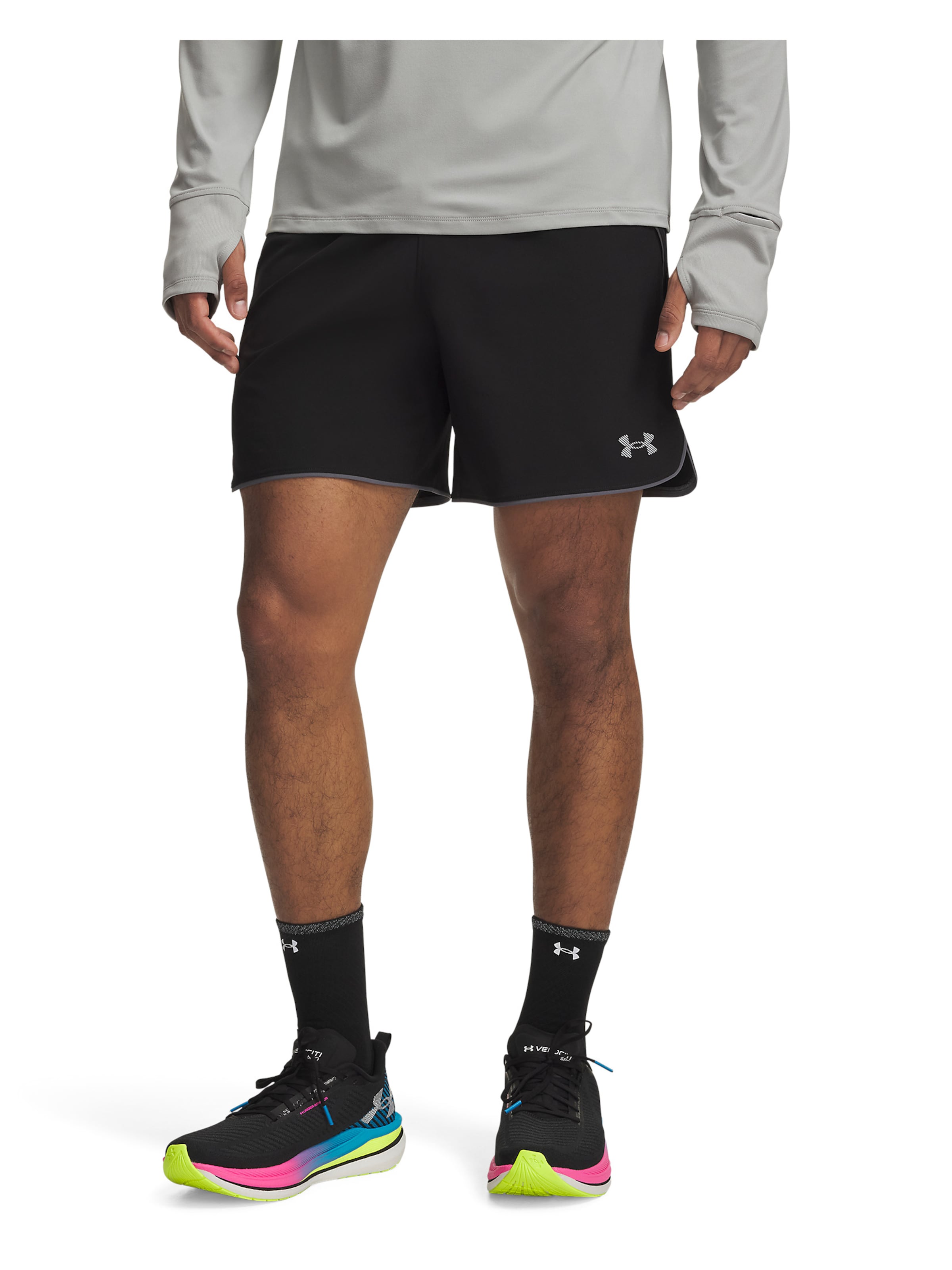 UNDER ARMOUR Regular Sports trousers 'Velociti Pro 7in' in Black: front