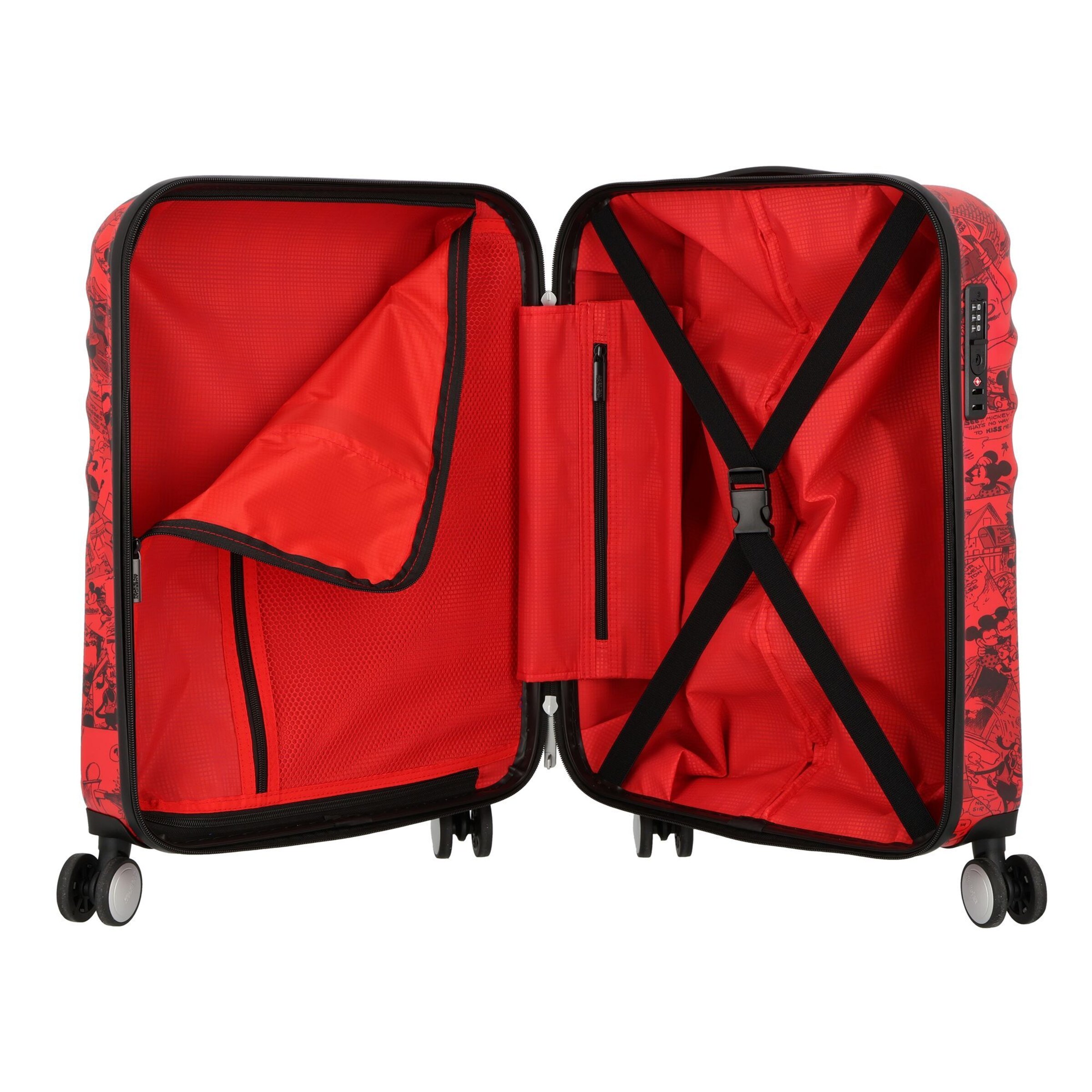 American Tourister Trolley 'Wavebreaker' in Rot