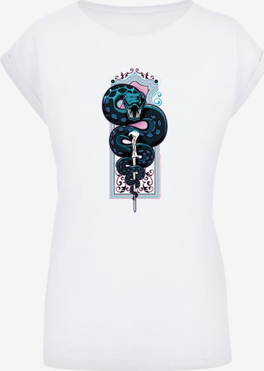 F4NT4STIC T-shirt 'Harry Potter Neon Nagini' en bleu / rose / noir / blanc, Vue avec produit