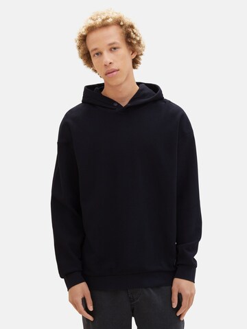 TOM TAILOR DENIM Sweatshirt in Schwarz: predná strana