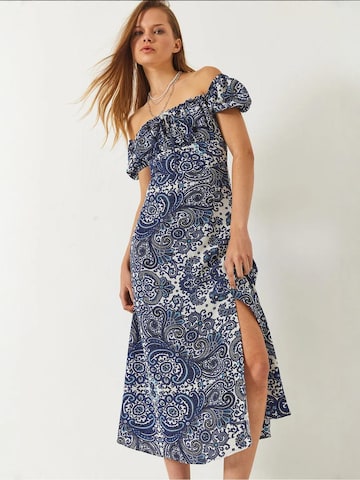 Bianco Lucci - Vestido em azul: frente