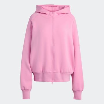 ADIDAS SPORTSWEAR Athletic Zip-Up Hoodie in Pink: front