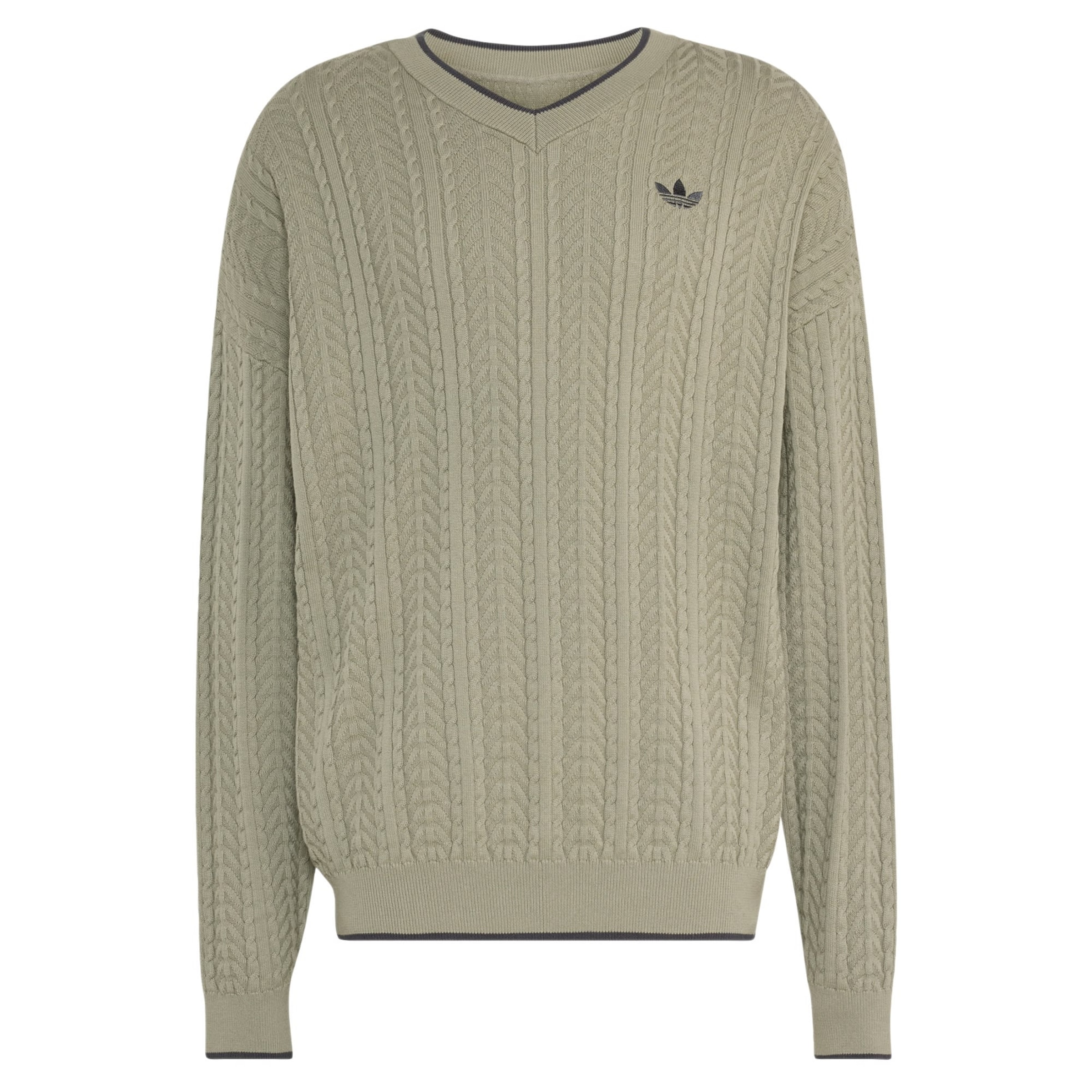 ADIDAS ORIGINALS Herren - Sweatshirts & Sweatjacken 'KNIT CRW' in Grün: Vorderseite