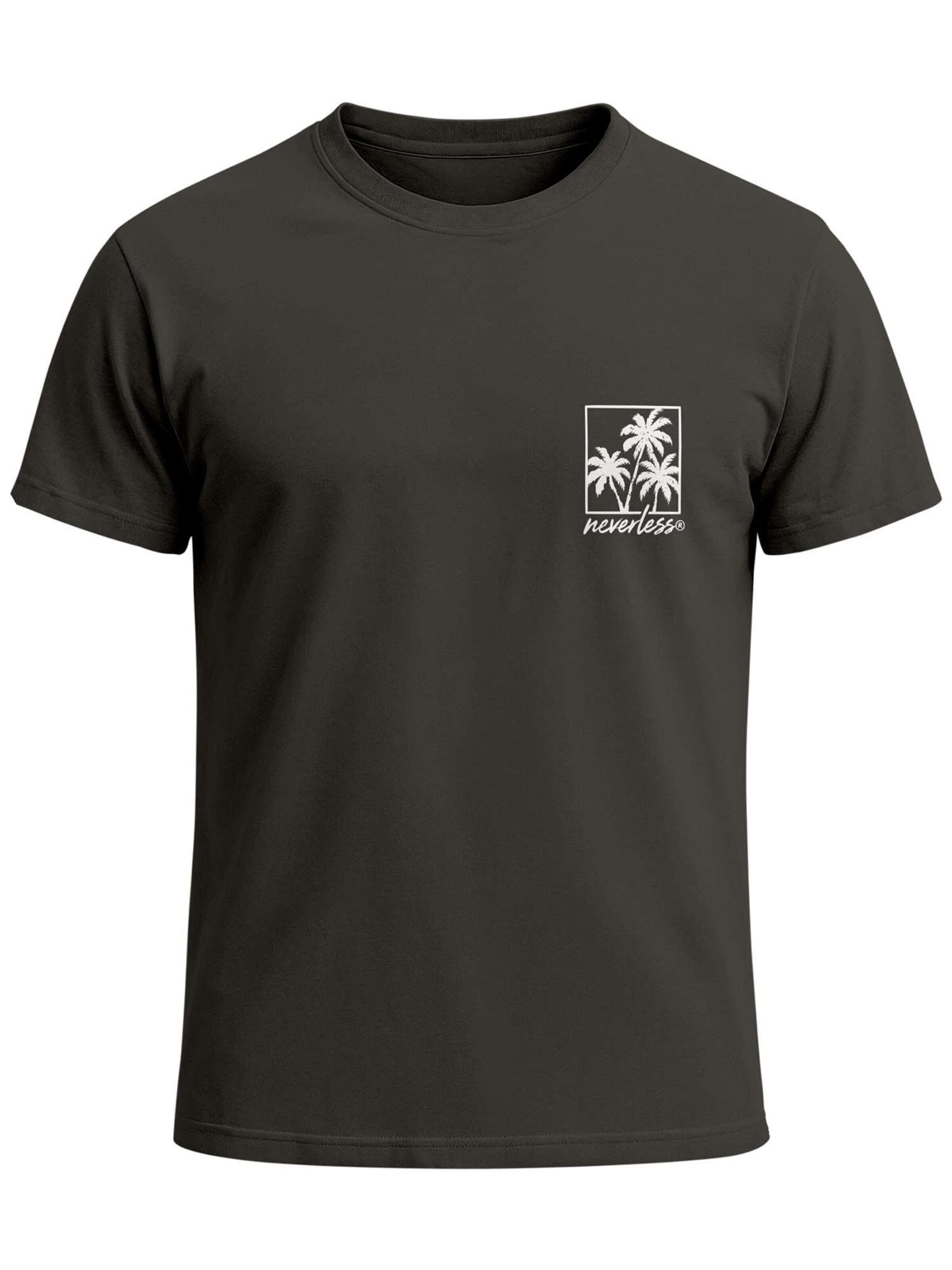 Neverless Shirt 'Logo Palmen' in Grey: front