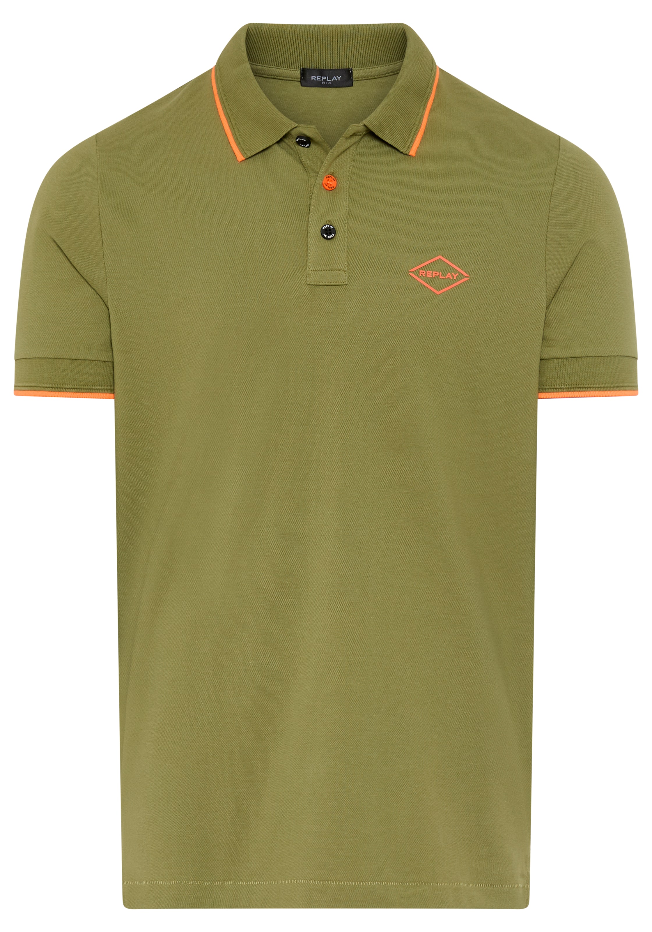 REPLAY Poloshirt in Grün: Vorderseite