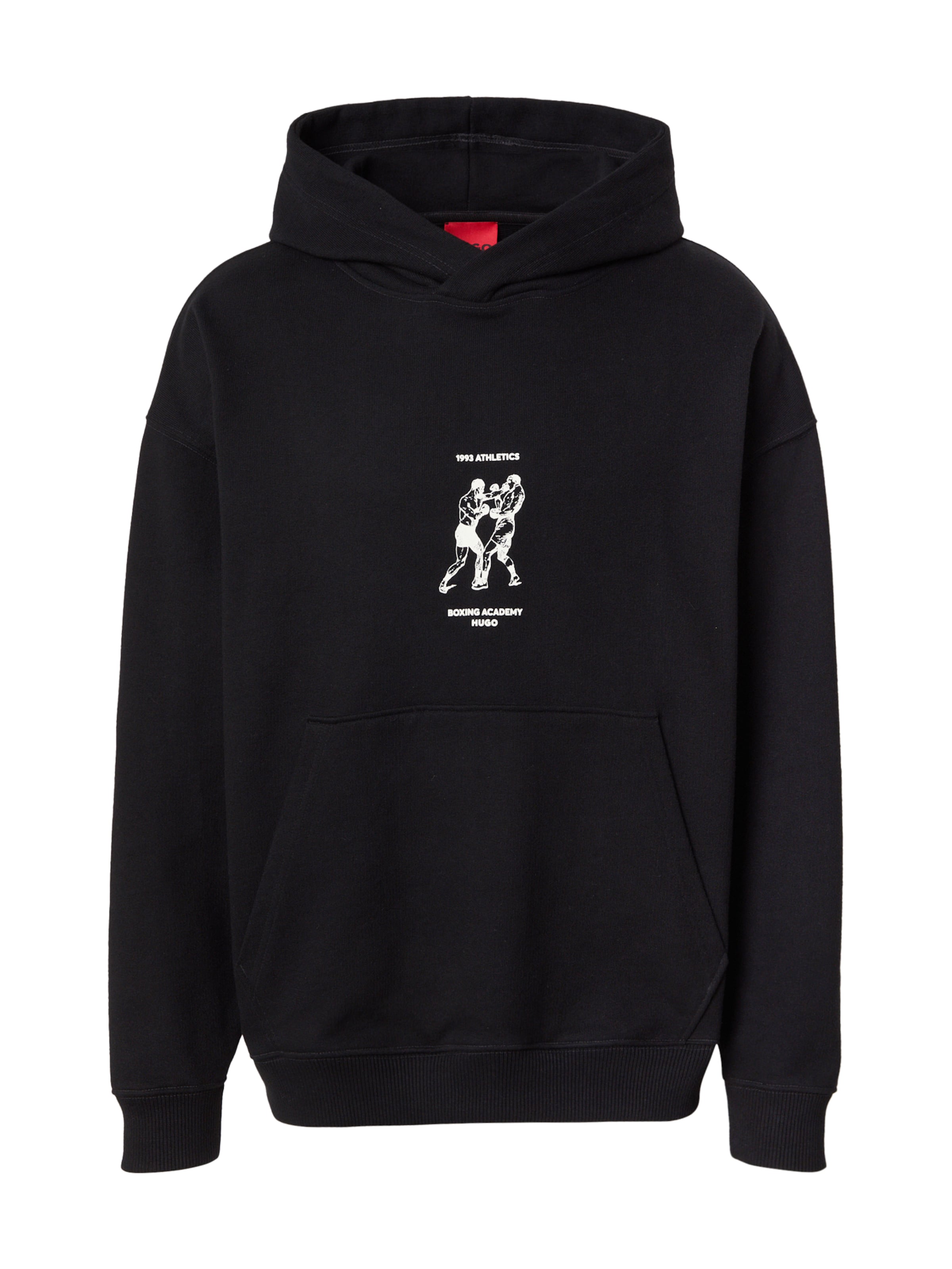 Bluză de molton 'Duwrestie' de la HUGO pe negru: față