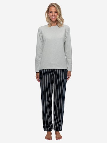 SCHIESSER Pajama 'Cotton' in Grey