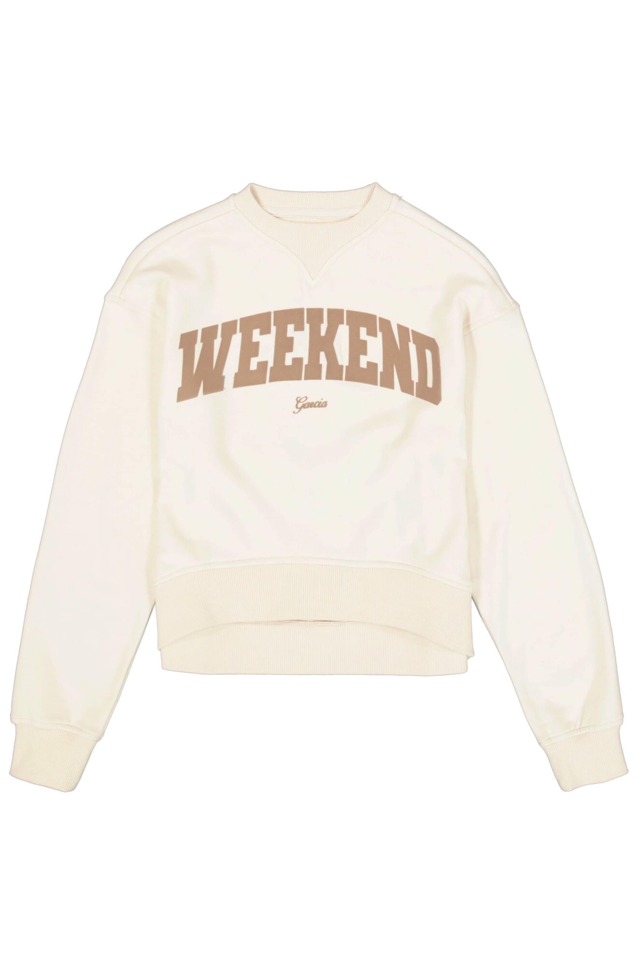GARCIA Sweatshirt i beige: framsida