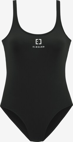 Elbsand Bustier Badpak in Zwart: voorkant