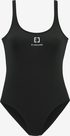 Elbsand Badeanzug in schwarz / weiß, Produktansicht