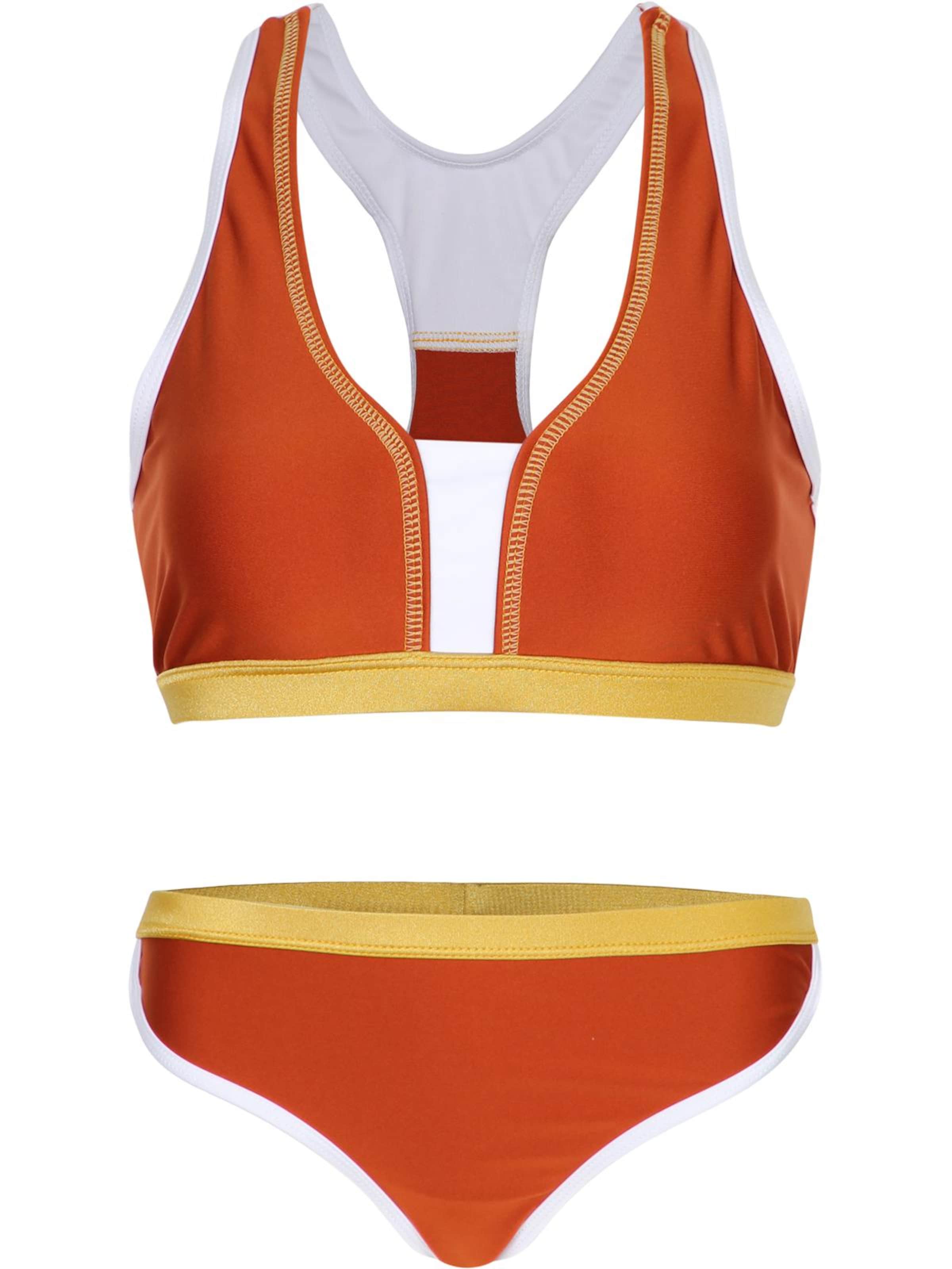 La V Bikini 'Bikini 3 color' in Oranje: voorkant
