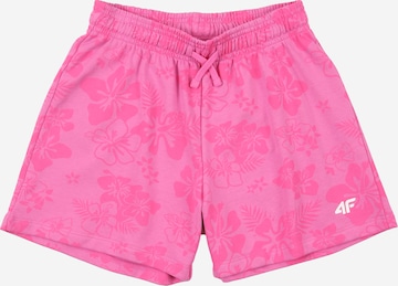 4F Junior Regular Urheiluhousut värissä vaaleanpunainen: etupuoli