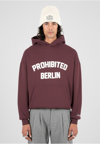 Sweat-shirt 'Berlin' Prohibited en violet : devant